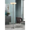 Possini Euro Design Meridian Light Blaster Modern Torchiere Floor Lamp 72" Tall Brushed Nickel LED Frosted Glass Shade For Living Room Bedroom Office -Possini Euro Design GUEST 2b1182f9 e658 41c7 a031 6f5a4c048467