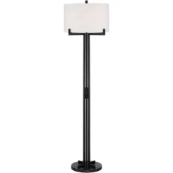Possini Euro Design Madrid Modern Industrial Floor Lamp 64" Tall Matte Black Metal White Linen Hardback Drum Shade For Living Room Bedroom Office Home 15 Possini Euro Design Madrid Modern Industrial Floor Lamp 64" Tall Matte Black Metal White Linen Hardback Drum Shade For Living Room Bedroom Office Home -Possini Euro Design GUEST 2b61bb98 362a 44ab 8049 e4ad6f208368