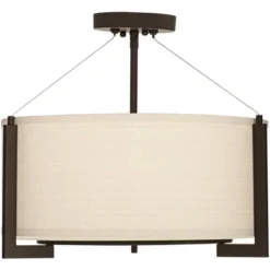 Possini Euro Design Stinson Modern Ceiling Light Semi Flush Mount Fixture 17 1/4" Wide Bronze 3-Light Linen Drum Shade For Bedroom Kitchen Living Room 11 Possini Euro Design Stinson Modern Ceiling Light Semi Flush Mount Fixture 17 1/4" Wide Bronze 3-Light Linen Drum Shade For Bedroom Kitchen Living Room -Possini Euro Design GUEST 2b71da01 049e 492b 95b7 9d1db10f36e5