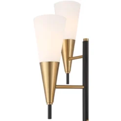 Possini Euro Design Quatro Mid Century Modern Tree Floor Lamp 71" Tall Black Gold Metal 4 Light Frosted Glass Cone Shade For Living Room Bedroom House 13 Possini Euro Design Quatro Mid Century Modern Tree Floor Lamp 71" Tall Black Gold Metal 4 Light Frosted Glass Cone Shade For Living Room Bedroom House -Possini Euro Design GUEST 2b74941b 60aa 4a94 b028 4f70395f3b39