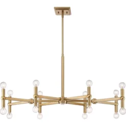 Possini Euro Design Marya Satin Brass Chandelier 37" Wide Modern 24-Light Fixture For Dining Room House Foyer Kitchen Island Entryway Bedroom Home -Possini Euro Design GUEST 2c1c58fd e03f 4b05 a858 20a976417b18