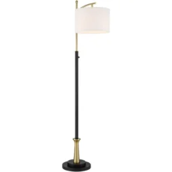 Possini Euro Design Burbank Modern 64" Tall Standing Floor Lamps Set Of 2 Lights Task Downbridge Black Gold Metal Brass Finish Living Room Bedroom -Possini Euro Design GUEST 2c866507 dee0 4bfb ba91 bea431944e1f