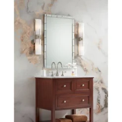 Possini Euro Design Midtown Modern Wall Lights Set Of 2 Satin Nickel Hardwire 4 1/2" 4-Light Fixture White Glass For Bedroom Bathroom Vanity Reading -Possini Euro Design GUEST 2d0b973e 57ac 4cd2 875e 565a1582e2d9