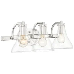 Possini Euro Design Sorren Industrial Modern Wall Light Polished Chrome Hardwire 20 1/2" 3-Light Fixture Clear Glass For Bedroom Bathroom Vanity Home 17 Possini Euro Design Sorren Industrial Modern Wall Light Polished Chrome Hardwire 20 1/2" 3-Light Fixture Clear Glass For Bedroom Bathroom Vanity Home -Possini Euro Design GUEST 2d0bd29c 4e20 4a72 8ae4 77b45b123172