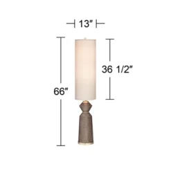 Possini Euro Design Taboo Mid Century Modern 66" Tall Standing Floor Lamp Sculpted Column Foot Switch Brown Faux Wood Finish Living Room Bedroom House 9 Possini Euro Design Taboo Mid Century Modern 66" Tall Standing Floor Lamp Sculpted Column Foot Switch Brown Faux Wood Finish Living Room Bedroom House -Possini Euro Design GUEST 2f129ab8 b791 43c2 b1d9 e875f79053f2