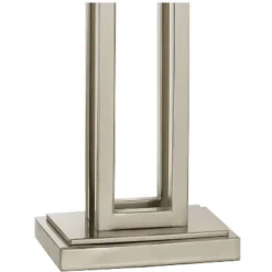 Possini Euro Design Modern Table Lamps 30" Tall Set Of 2 Brushed Nickel Open Rectangular White Box Shade For Living Room Family Bedroom -Possini Euro Design GUEST 2f193d2c e3a4 44f8 aeb1 b918f7d4e952