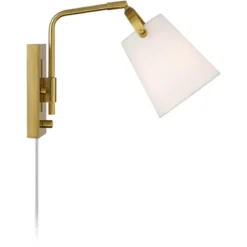 Possini Euro Design Possini Euro Erica 11" High Antique Brass Plug-In Wall Sconce 16 Possini Euro Design Possini Euro Erica 11" High Antique Brass Plug-In Wall Sconce -Possini Euro Design GUEST 2fedb1ec 8df0 4eaf 8920 ebc2fab7439b