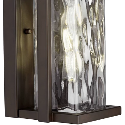 Possini Euro Design Winona Modern Outdoor Wall Light Fixture Bronze 16 1/4" Water Glass For Post Exterior Barn Deck House Porch Yard Posts Patio Home 5 Possini Euro Design Winona Modern Outdoor Wall Light Fixture Bronze 16 1/4" Water Glass For Post Exterior Barn Deck House Porch Yard Posts Patio Home - Image 3