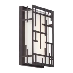 Possini Euro Design Modern Outdoor Wall Light Fixture Dimmable LED Bronze 9 1/4" White Cased Glass For Exterior House Porch Patio -Possini Euro Design GUEST 3290c1f3 14bd 496c 8725 6b955bfdaba5