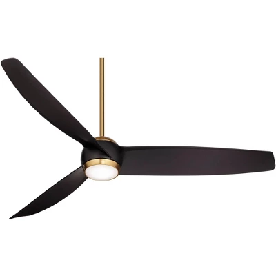 60" Possini Euro Design Stresa Modern Indoor Ceiling Fan With Dimmable LED Light Remote Control Warm Brass Matte Black For Living Room Kitchen House 8 60" Possini Euro Design Stresa Modern Indoor Ceiling Fan With Dimmable LED Light Remote Control Warm Brass Matte Black For Living Room Kitchen House - Image 6