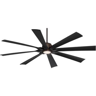 Possini Euro Design 70" Defender Modern Indoor Outdoor Ceiling Fan 8 Blade LED Light Remote Control Oil Rubbed Bronze Black Blades Bedroom Patio 8 Possini Euro Design 70" Defender Modern Indoor Outdoor Ceiling Fan 8 Blade LED Light Remote Control Oil Rubbed Bronze Black Blades Bedroom Patio - Image 6
