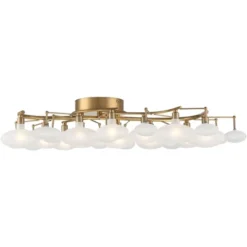 Possini Euro Design Lilypad Modern Ceiling Light Semi Flush Mount Fixture 30 1/4" Wide Warm Brass 12-Light Frosted Glass Shade For Bedroom Living Room 12 Possini Euro Design Lilypad Modern Ceiling Light Semi Flush Mount Fixture 30 1/4" Wide Warm Brass 12-Light Frosted Glass Shade For Bedroom Living Room -Possini Euro Design GUEST 33788483 ffe4 4301 86eb dd4cbc3b2b2c