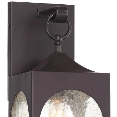 Possini Euro Design Tyne Modern Outdoor Wall Light Fixture Bronze 16 1/2" Seedy Glass For Post Exterior Barn Deck House Porch Yard Posts Patio Home 4 Possini Euro Design Tyne Modern Outdoor Wall Light Fixture Bronze 16 1/2" Seedy Glass For Post Exterior Barn Deck House Porch Yard Posts Patio Home - Image 2