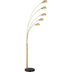 Possini Euro Design Infini Mid Century Modern 78" Tall Standing Floor Lamp Large Arc 5-Light Adjustable Gold Marble Brushed Brass Finish Living Room -Possini Euro Design GUEST 345bda32 6206 4973 b28e b347b236f1c0