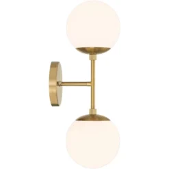 Possini Euro Design Oso Mid Century Wall Light Sconces Set Of 2 Soft Gold Hardwire 6" 2-Light Fixture Opal Glass For Bedroom Home 15 Possini Euro Design Oso Mid Century Wall Light Sconces Set Of 2 Soft Gold Hardwire 6" 2-Light Fixture Opal Glass For Bedroom Home -Possini Euro Design GUEST 34a7e465 63e1 4379 93a5 dccd6cee1e12