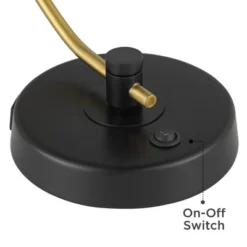 Possini Euro Design Modern Mid Century Desk Lamp 28 1/2" Tall Warm Gold Black With Dual USB Charging Ports For Bedroom Living Room Office Reading Home -Possini Euro Design GUEST 37d827a2 bca5 4123 ad36 397ef850feaf