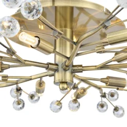 Possini Euro Design Ceiling Light Semi Flush Mount Fixture LED Brass 27 1/2" Wide 10-Light Crystal Berry For Living Room -Possini Euro Design GUEST 38690911 9db8 41e7 a5d8 5455f61c1e13
