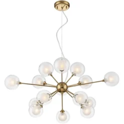 Possini Euro Design Spheres Antique Brass Chandelier 30" Wide Mid Century Modern Sputnik Glass Shade 15-Light Fixture For Dining Room Kitchen Island 14 Possini Euro Design Spheres Antique Brass Chandelier 30" Wide Mid Century Modern Sputnik Glass Shade 15-Light Fixture For Dining Room Kitchen Island -Possini Euro Design GUEST 38e7a560 6f2a 487a bf40 c50efff84d3e