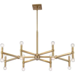 Possini Euro Design Marya Satin Brass Chandelier 37" Wide Modern 24-Light Fixture For Dining Room House Foyer Kitchen Island Entryway Bedroom Home -Possini Euro Design GUEST 39229d60 3baf 4e85 9d66 c860c881f34e