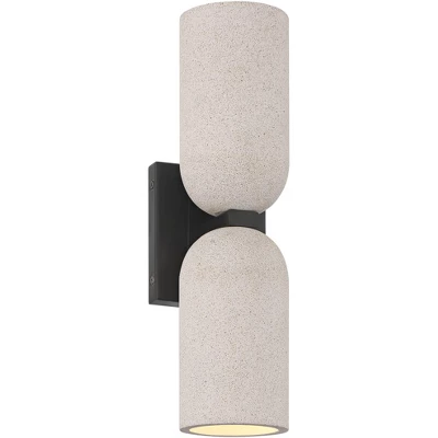 Possini Euro Design Possini Euro Olethra 15"H Cement 2-Light LED Wall Sconce Set Of 2 7 Possini Euro Design Possini Euro Olethra 15"H Cement 2-Light LED Wall Sconce Set Of 2 - Image 5