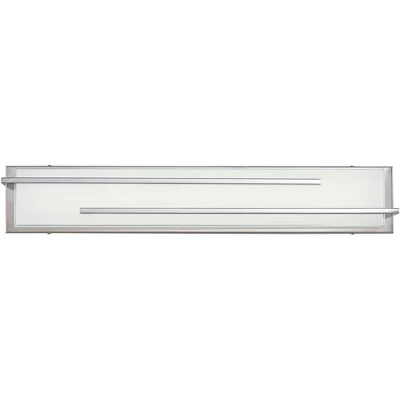 Possini Euro Design Jada Modern Wall Light Chrome Hardwire 26 1/4" Light Bar LED Fixture White Glass For Bedroom Bathroom Vanity Reading Living Room 6 Possini Euro Design Jada Modern Wall Light Chrome Hardwire 26 1/4" Light Bar LED Fixture White Glass For Bedroom Bathroom Vanity Reading Living Room - Image 4