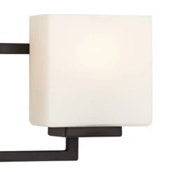 Possini Euro Design Lighting On The Square Modern Wall Light Bronze Hardwire 21" 3-Light Fixture Opal Glass For Bedroom Bathroom Vanity Reading House -Possini Euro Design GUEST 3a723f06 4012 4a96 8e90 2877f517d1d1