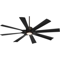 Possini Euro Design 60" Defender Modern Indoor Outdoor Ceiling Fan 8 Blade LED Light Remote Control Oil Rubbed Bronze Finish Black Bedroom Patio -Possini Euro Design GUEST 3ad355d1 3a93 4dc1 b580 57336c87c6be