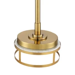 Possini Euro Design Kinsey Modern Torchiere Floor Lamp With Riser 78" Tall Brass Gold Metal Stone Pattern Crystal Glass Shade For Living Room Office -Possini Euro Design GUEST 3ae284c3 09c7 45bb 8550 29839c5c9838