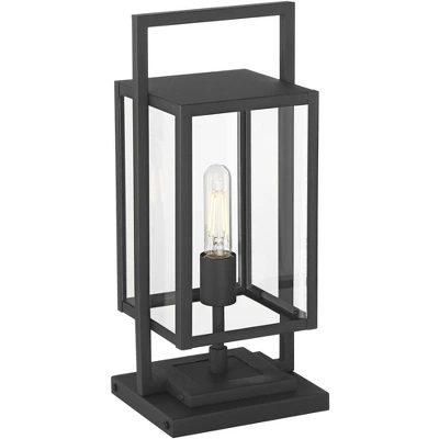 Possini Euro Design Possini Euro Jericho 17" High Textured Black Outdoor Pier Mount Light 11 Possini Euro Design Possini Euro Jericho 17" High Textured Black Outdoor Pier Mount Light - Image 9