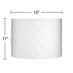 Possini Euro Design Brushed Nickel Plug In Swag Chandelier 15" Wide Modern White Diamond-Shaped Shade Fixture Dining Room -Possini Euro Design GUEST 3c663c93 2b76 40a8 abf8 081c3276563e