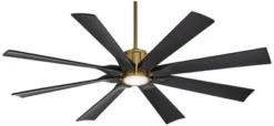 60" Possini Euro Design Defender Modern Indoor Outdoor Ceiling Fan With Dimmable LED Light Remote Soft Brass Matte Black Damp Rated For Patio Exterior 16 60" Possini Euro Design Defender Modern Indoor Outdoor Ceiling Fan With Dimmable LED Light Remote Soft Brass Matte Black Damp Rated For Patio Exterior -Possini Euro Design GUEST 3cc2a03c f398 4435 a508 a1663a712909