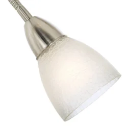 Possini Euro Design Alexei Modern Torchiere Floor Lamp With Side Lights 72" Tall Brushed Nickel White Crackle Glass For Living Room Reading Bedroom -Possini Euro Design GUEST 3d02a262 5475 41ca 8886 afb666411e90