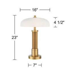 Possini Euro Design Possini Euro® Granview Desk Lamp With Glass Shade And Dual USB Ports 17 Possini Euro Design Possini Euro® Granview Desk Lamp With Glass Shade And Dual USB Ports -Possini Euro Design GUEST 3d169126 e3ca 444a 8f37 434f85771db4