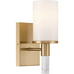 Possini Euro Design Possini Euro Lucius 11" High Soft Gold And White Marble Wall Sconce -Possini Euro Design GUEST 3e74d53d 63e6 42a9 8e4f b3ffeb7eae3a
