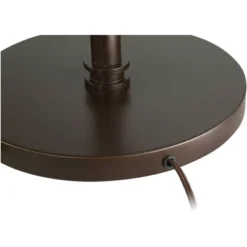 Possini Euro Design Industrial Floor Lamp Adjustable Arm 62.5" Tall Oiled Bronze Metal Light Brown Linen Drum Shade For Living Room Reading -Possini Euro Design GUEST 3e750c18 9193 4330 bf37 40277d0edaa0