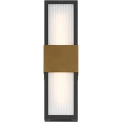 Possini Euro Design Possini Euro Radford 18"H Sand Black And Brass LED Outdoor Wall Light 12 Possini Euro Design Possini Euro Radford 18"H Sand Black And Brass LED Outdoor Wall Light -Possini Euro Design GUEST 3f29af77 9f85 46b6 b3a3 86ae2ed330b2