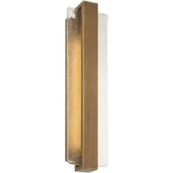 Possini Euro Design Possini Euro Cascadia 23 1/2" Wide Brass And Glass LED Bath Light -Possini Euro Design GUEST 41a4660e 683c 4dd1 87ab 94e930f8a041