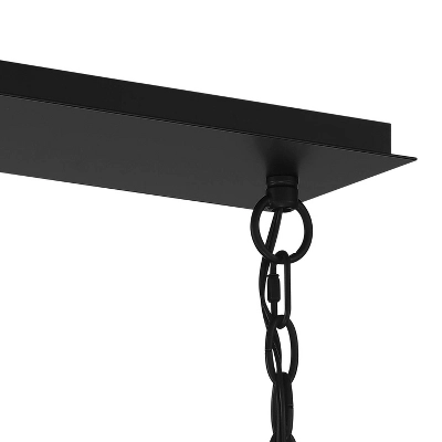 Possini Euro Design Carrine Black Silver Linear Pendant Chandelier 38 1/2" Wide Modern Clear Crystal 8-Light Fixture For Dining Room Kitchen Island 6 Possini Euro Design Carrine Black Silver Linear Pendant Chandelier 38 1/2" Wide Modern Clear Crystal 8-Light Fixture For Dining Room Kitchen Island - Image 4