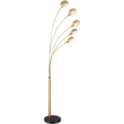 Possini Euro Design Infini Mid Century Modern 78" Tall Standing Floor Lamp Large Arc 5-Light Adjustable Gold Marble Brushed Brass Finish Living Room -Possini Euro Design GUEST 423fc571 0175 4e06 9503 6a16a876ae1b