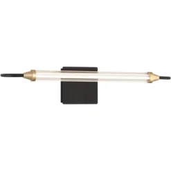 Possini Euro Design Nikola Industrial Wall Light Bar Matte Black Hardwire 23 1/2" LED Fixture Gold Accents For Bathroom Vanity 13 Possini Euro Design Nikola Industrial Wall Light Bar Matte Black Hardwire 23 1/2" LED Fixture Gold Accents For Bathroom Vanity -Possini Euro Design GUEST 44d8fd37 e2f4 455c b37c 959213d7b468
