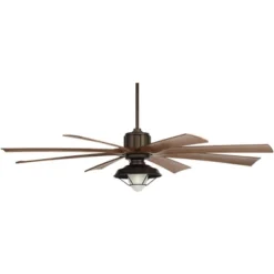 70" Possini Euro Design Defender Industrial Indoor Outdoor Ceiling Fan With LED Light Remote Oil Rubbed Bronze Koa Damp Rated For Patio Exterior House -Possini Euro Design GUEST 45e0369d 4717 4a83 ab9b 3075adf494f2