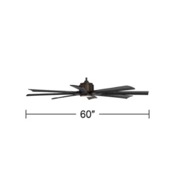 Possini Euro Design 60" Defender Modern Indoor Outdoor Ceiling Fan 8 Blade LED Light Remote Control Oil Rubbed Bronze Finish Black Bedroom Patio -Possini Euro Design GUEST 467041ef 8e2e 4e2a 9d2b 55944820a26f
