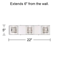 Possini Euro Design Wrapped Wire Modern Wall Light Chrome 22" Fixture Clear Glass Cylinder Shade For Bedroom Bathroom Vanity Reading Living Room House -Possini Euro Design GUEST 468f5583 26ca 4a60 9ba3 40053020069c