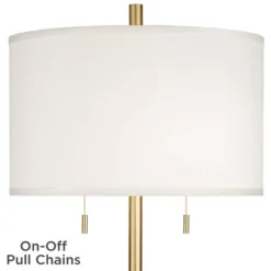 Possini Euro Design Luxe Italian Style Floor Lamp 64" Tall Gold Metal White Linen Drum Shade For Living Room Reading House Bedroom Office 10 Possini Euro Design Luxe Italian Style Floor Lamp 64" Tall Gold Metal White Linen Drum Shade For Living Room Reading House Bedroom Office -Possini Euro Design GUEST 481e65f3 a4db 45d0 8694 f480533d99c5