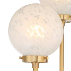 Possini Euro Design Mid Century Modern Glam Style Floor Lamp 4-Light LED 68.5" Tall Warm Gold Glass Globe Shade For Living Room House Uplight -Possini Euro Design GUEST 4943709e d125 446d 819c 68c1ce2db93f