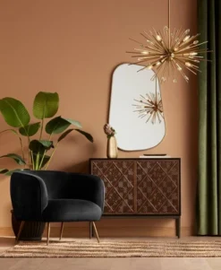 Possini Euro Design Reuleaux Rectangular Vanity Wall Mirror Modern Curved Corner Champagne Gold Frame 26" Wide For Bathroom Bedroom Living Room Office -Possini Euro Design GUEST 49b60006 0f3b 4283 af36 a2d386ab482d