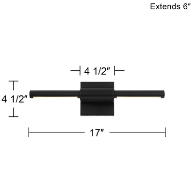 Possini Euro Design Possini Euro Anthony 17" Wide Black LED Picture Light 5 Possini Euro Design Possini Euro Anthony 17" Wide Black LED Picture Light - Image 3