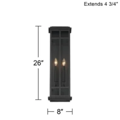 Possini Euro Design Metrix Modern Industrial Outdoor Wall Light Fixture Black Metal 26" Clear Glass For Post Exterior Barn Deck House Porch Yard Patio 15 Possini Euro Design Metrix Modern Industrial Outdoor Wall Light Fixture Black Metal 26" Clear Glass For Post Exterior Barn Deck House Porch Yard Patio -Possini Euro Design GUEST 4c75d480 5884 43ca a7c1 a91309fbb500
