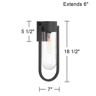 Possini Euro Design Possini Euro Villa Lane 18 1/2" High Sand Black Wall Sconce 10 Possini Euro Design Possini Euro Villa Lane 18 1/2" High Sand Black Wall Sconce - Image 8