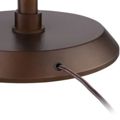 Possini Euro Design Traverse Modern Floor Lamp With LED Gooseneck Reading Light 64" Tall Oil Rubbed Bronze Oatmeal Drum Shade For Living Room Bedroom -Possini Euro Design GUEST 4ec5d0b5 6340 43e1 bcb6 5d2b24725ae2